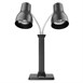 Lampe chauffante double sur pied Buffalo noir mat 2x250 W