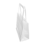Sacs en papier blanc avec poignées plates Fiesta Recyclable (lot de 250)