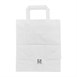 Grands sacs en papier blanc avec poignées plates Fiesta Recyclable (lot de 250)