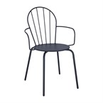 Fauteuils Bolero Adeline bleu ardoise (lot de 4)