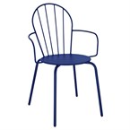 Fauteuils Bolero Adeline bleu marine (lot de 4)