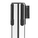 Barrière rétractable en inox poli Bolero sangle noire 3 m (lot de 2)
