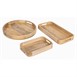 Plateau de service rectangulaire avec poignées intégrées en bois de manguier Olympia 300x190mm