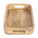 Plateau de service rectangulaire avec poignées intégrées en bois de manguier Olympia 300x190mm