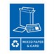 Étiquette adhésive de poubelle Jantex Slim papier et carton