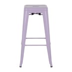 Tabourets de bar en métal Bolero Bistro lilas (lot de 4)