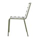 Chaises à lattes en acier Bolero Amalfi vert olive (lot de 4)