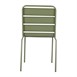 Chaises à lattes en acier Bolero Amalfi vert olive (lot de 4)