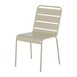 Chaises à lattes en acier Bolero Amalfi taupe (lot de 4)