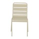 Chaises à lattes en acier Bolero Amalfi taupe (lot de 4)