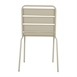Chaises à lattes en acier Bolero Amalfi taupe (lot de 4)