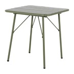 Table pliante à lattes carrée en acier Bolero Amalfi 700 mm vert olive