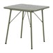 Table pliante à lattes carrée en acier Bolero Amalfi 700 mm vert olive