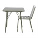 Table pliante à lattes carrée en acier Bolero Amalfi 700 mm vert olive
