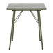 Table pliante à lattes carrée en acier Bolero Amalfi 700 mm vert olive