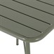Table pliante à lattes carrée en acier Bolero Amalfi 700 mm vert olive