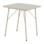 Table pliante à lattes carrée en acier Bolero Amalfi 700 mm taupe