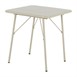 Table pliante à lattes carrée en acier Bolero Amalfi 700 mm taupe