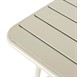 Table pliante à lattes carrée en acier Bolero Amalfi 700 mm taupe