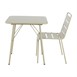 Table pliante à lattes carrée en acier Bolero Amalfi 700 mm taupe