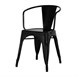 Fauteuils Bolero Bistro Curve noirs (lot de 4)