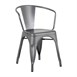 Bolero Bistro Curve Fauteuils Gunmetal (lot de 4)