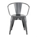 Bolero Bistro Curve Fauteuils Gunmetal (lot de 4)
