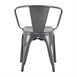 Bolero Bistro Curve Fauteuils Gunmetal (lot de 4)