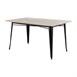 Table à manger avec plateau en bois de manguier lisse et piètement noir Bolero Bistro 1450 mm
