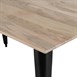 Table à manger avec plateau en bois de manguier lisse et piètement noir Bolero Bistro 1450 mm
