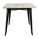 Table à manger avec plateau en bois de manguier lisse et piètement noir Bolero Bistro 1450 mm