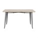 Table à manger avec plateau en bois de manguier lisse et piètement gris acier Bolero Bistro 1450 mm