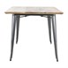 Table à manger avec plateau en bois de manguier lisse et piètement gris acier Bolero Bistro 1450 mm