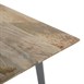 Table à manger avec plateau en bois de manguier lisse et piètement gris acier Bolero Bistro 1450 mm