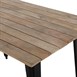 Table à manger à plateau à lattes en bois de manguier et piètement noir Bolero Bistro 1200 mm