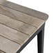 Table à manger à plateau à lattes en bois de manguier et piètement noir Bolero Bistro 650 mm