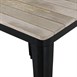 Table à manger à plateau à lattes en bois de manguier et piètement noir Bolero Bistro 650 mm