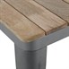 Table à manger à plateau à lattes en bois de manguier et piètement gris acier Bolero Bistro 650 mm
