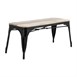 Banc d'intérieur avec assise en bois de manguier et cadre noir Bolero Bistro 1000 mm (lot de 2)