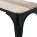 Banc d'intérieur avec assise en bois de manguier et cadre noir Bolero Bistro 1000 mm (lot de 2)