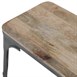 Banc d'intérieur avec assise en bois de manguier et cadre gris acier Bolero Bistro 1000 mm (lot de 2)