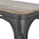 Banc d'intérieur avec assise en bois de manguier et cadre gris acier Bolero Bistro 1000 mm (lot de 2)