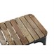 Banc d'intérieur à lattes en bois de manguier et cadre noir Bolero Bistro 850 mm (lot de 2)