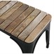 Banc d'intérieur à lattes en bois de manguier et cadre noir Bolero Bistro 850 mm (lot de 2)