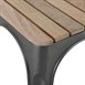 Banc d'intérieur à lattes en bois de manguier et cadre gris acier Bolero Bistro 850 mm (lot de 2)