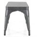 Bancs en métal gris acier Bolero Bistro 1000 mm (lot de 2)