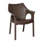 Fauteuils en polypropylène Bolero Elements marron (lot de 4)