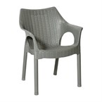 Fauteuils en polypropylène Bolero Elements vert olive (lot de 4)