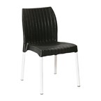 Chaises en polyrotin Bolero Elements noires (lot de 4)