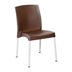 Chaises en polypropylène Bolero Elements marron (lot de 4)